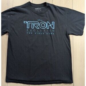 Disney Tron Legacy Evolution Video Game Mens Large 2010 Shirt Promotional WDW